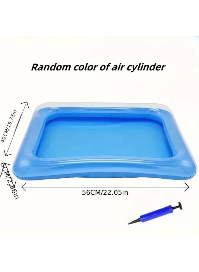 2pcs Set Square Inflatable Foot Bath With Air Pump Portable Spa Cleaning Pedicure - Image 4
